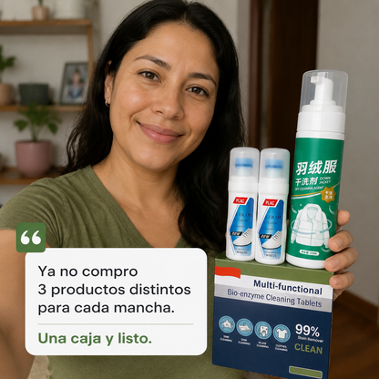 Kit Rescate Total 3 en 1 : Limpiador de Tenis, Ropa y Superficies.