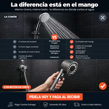 Regadera AquaControl™ con Botón de Pausa — Pack de 2
