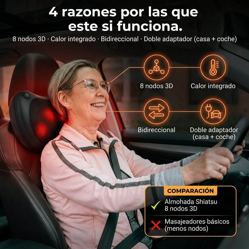 SHIATSU: Almohada Masajeador