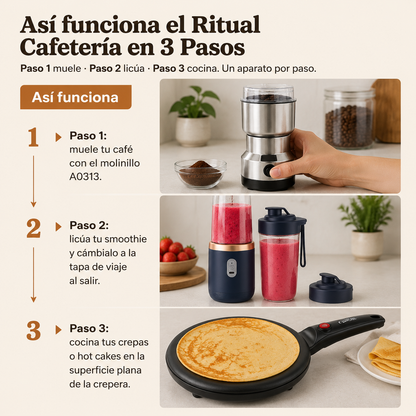 Kit Crepera+ Mini Licuadora + Molino - SUPER OFERTA