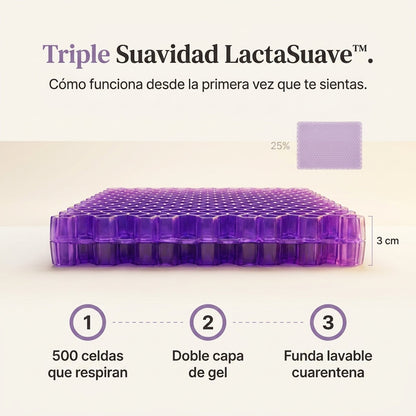 LactaSuave · Cojín honeycomb gel doble capa para tu cuarentena — vista 4
